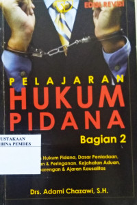 Pelajaran hukum pidana : bagian 2